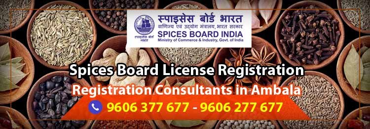 Spices Board License Registration Consultants in Ambala