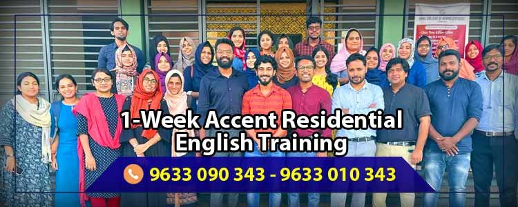 1-Week Accent Residential English Training Institute in India